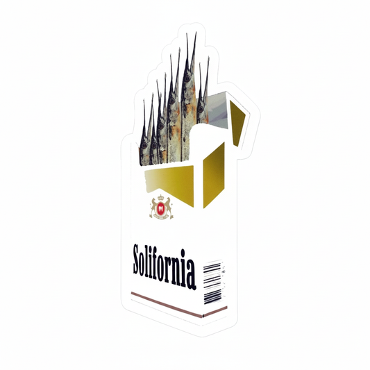 Solifornia Cigs decal on a clean white background